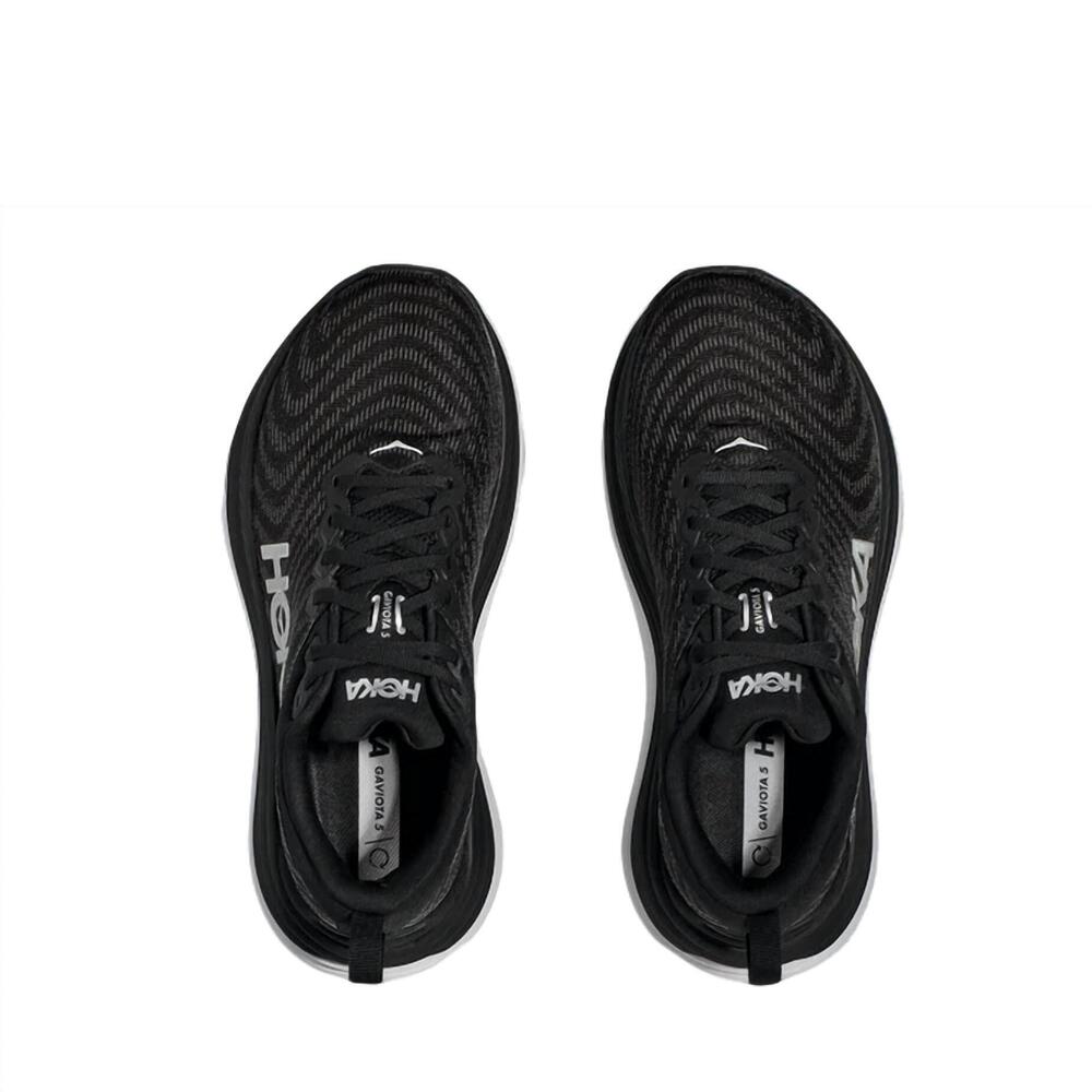 NEW HOKA women's gaviota 5 wide sneakers in black white - Picture 6 of 7